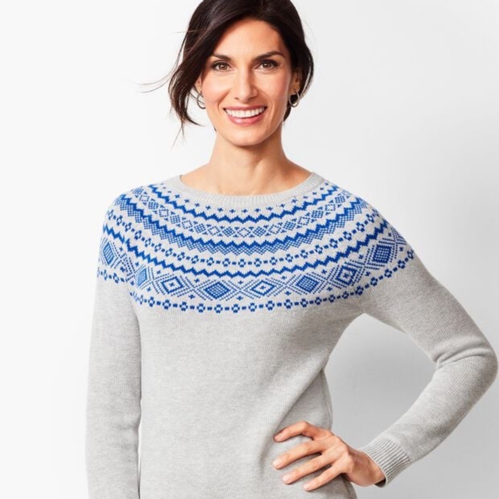 Talbots Fair Isle Crewneck Sweater